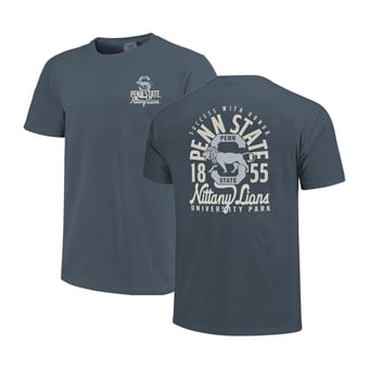 Men's Navy Penn State Nittany Lions Comfort Colors Mascot Overlay T-Shirt