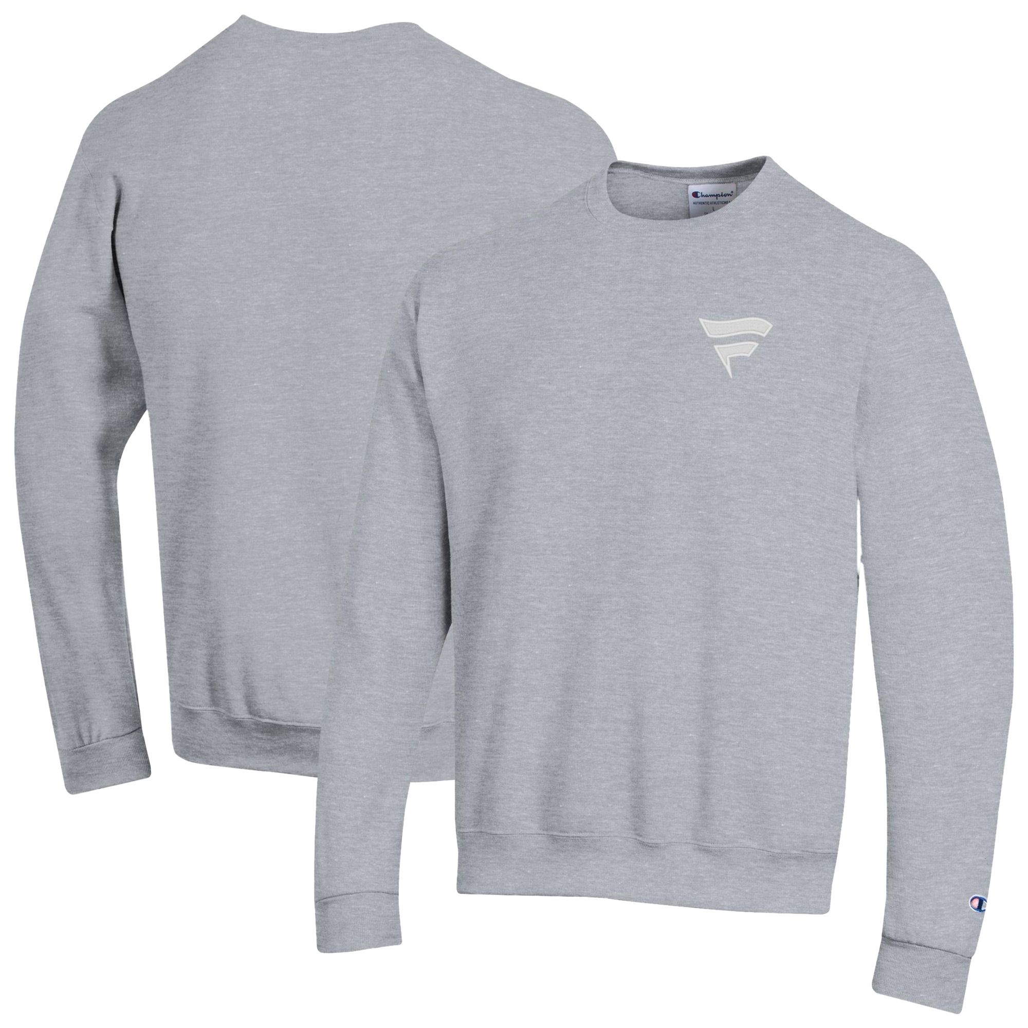 Men's Champion  Gray Fanatics Corporate Fleece Crewneck Sweatshirt