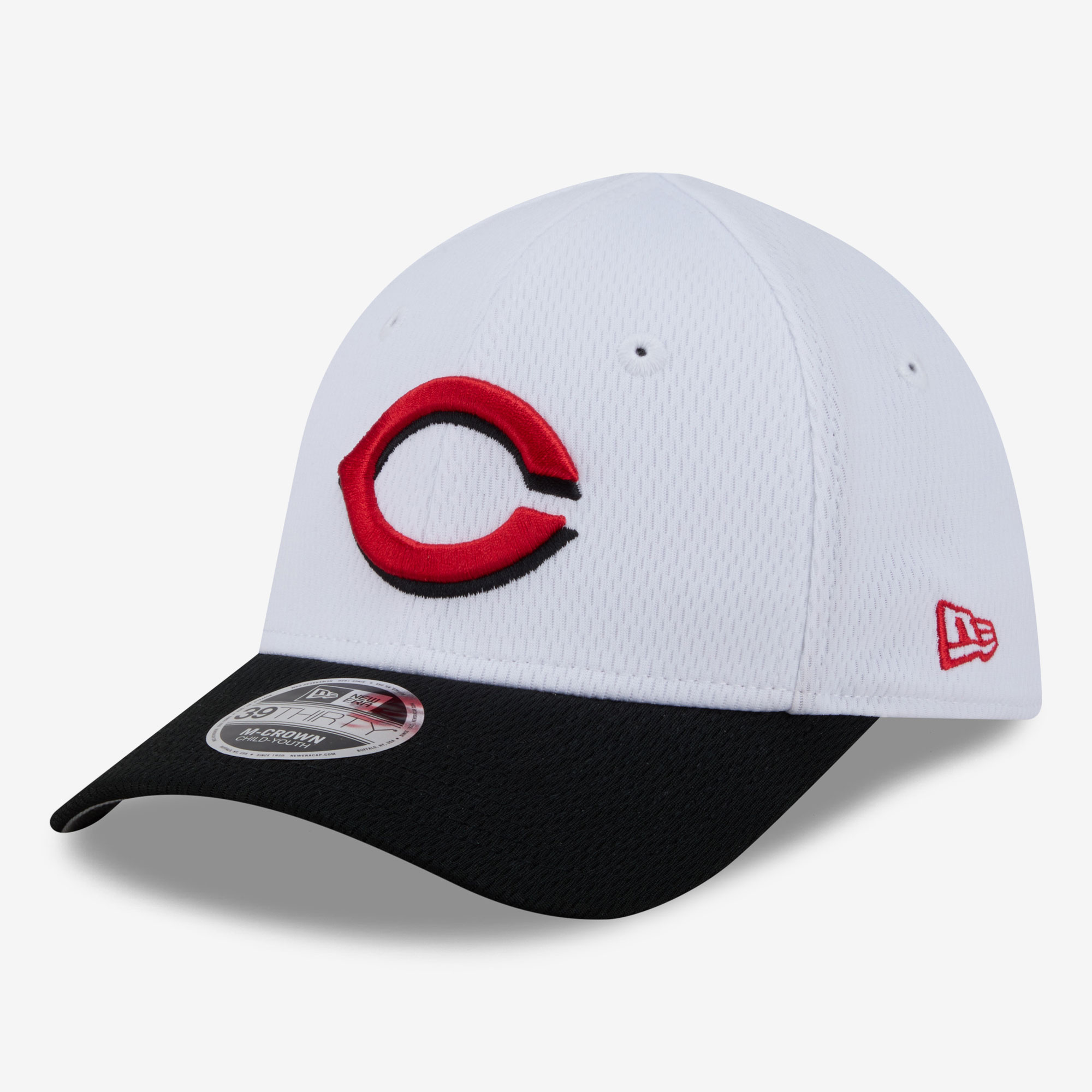 Toddler New Era  White Cincinnati Reds Baseball 39THIRTY M-Crown Adjustable Hat