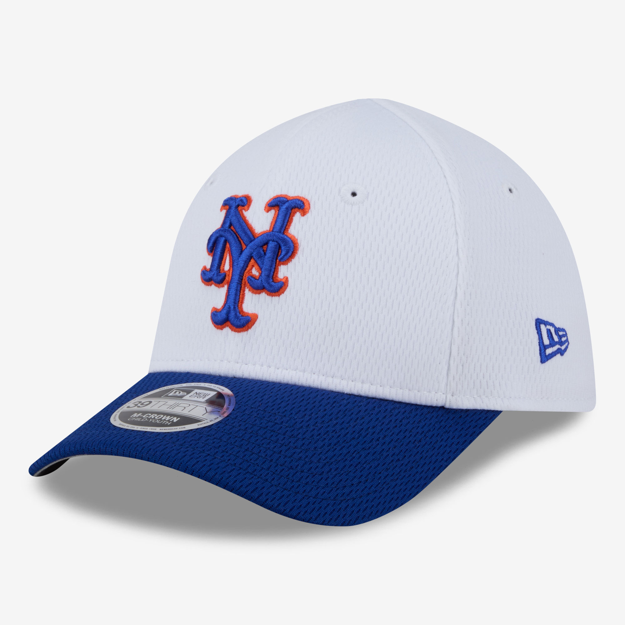 Toddler New Era  White New York Mets Baseball 39THIRTY M-Crown Adjustable Hat