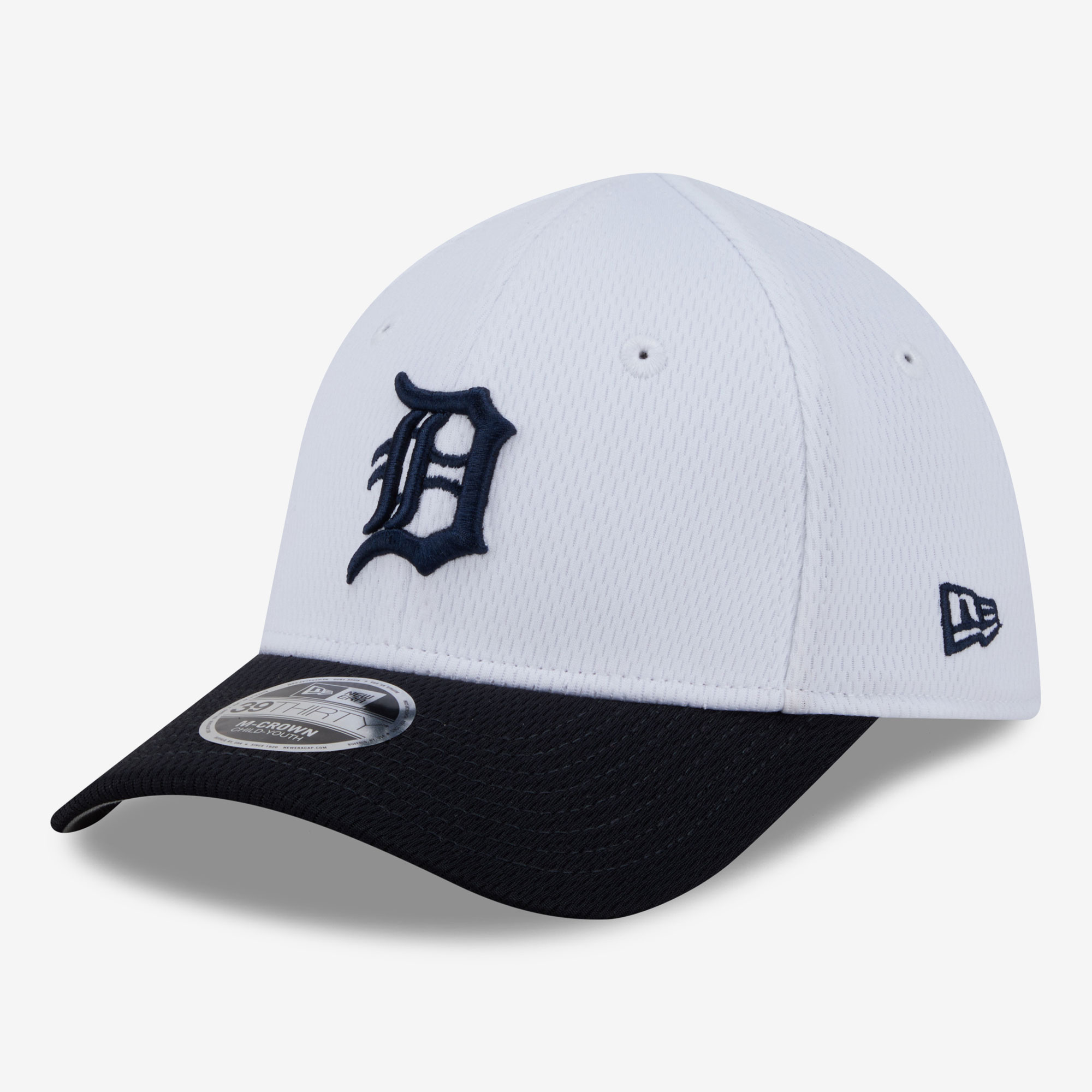 Toddler New Era  White Detroit Tigers Baseball 39THIRTY M-Crown Adjustable Hat