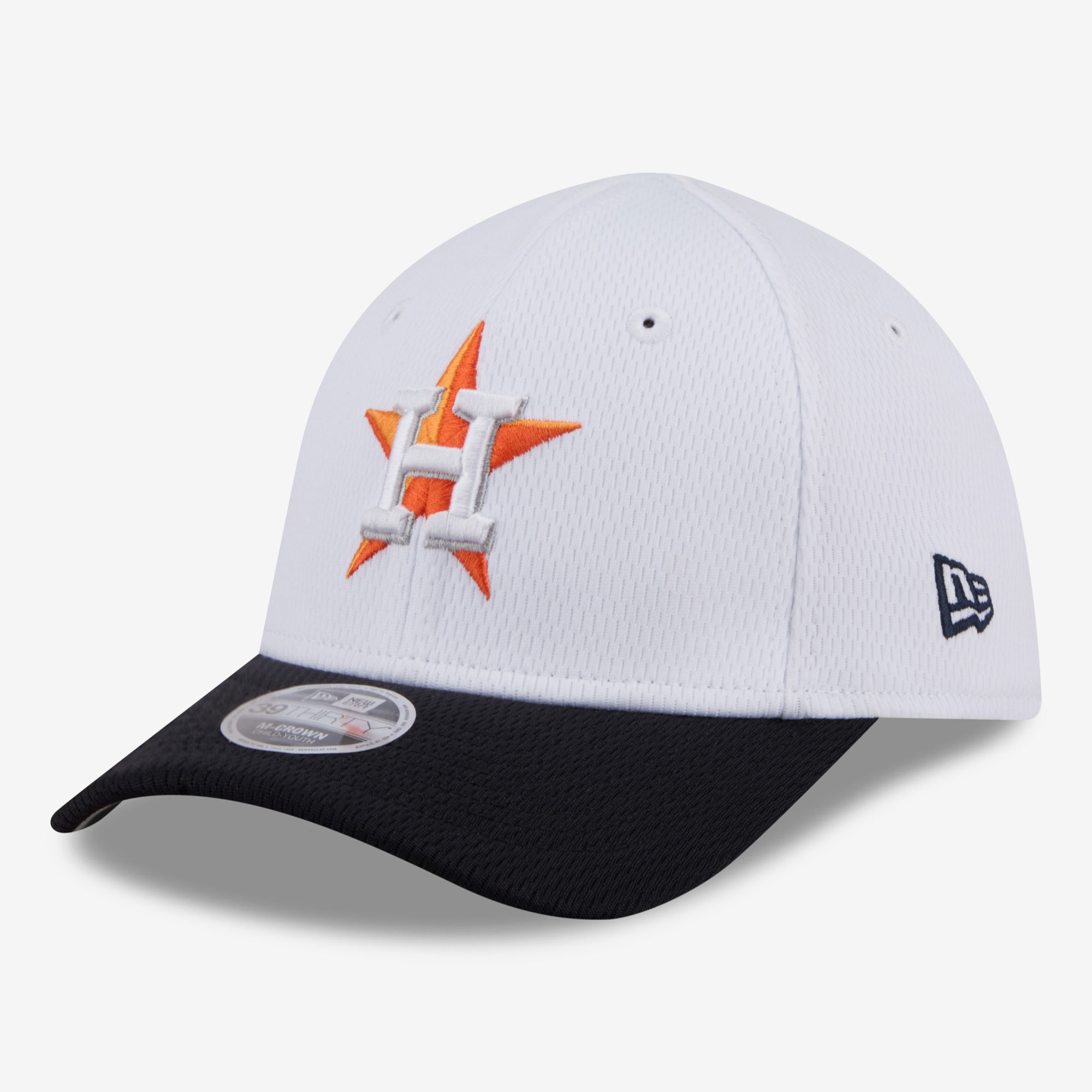 Toddler New Era  White Houston Astros Baseball 39THIRTY M-Crown Adjustable Hat
