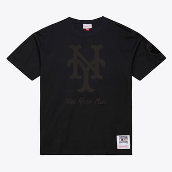 Men Mitchell & Ness Black New York Mets Cooperstown Collection Phantom T-Shirt