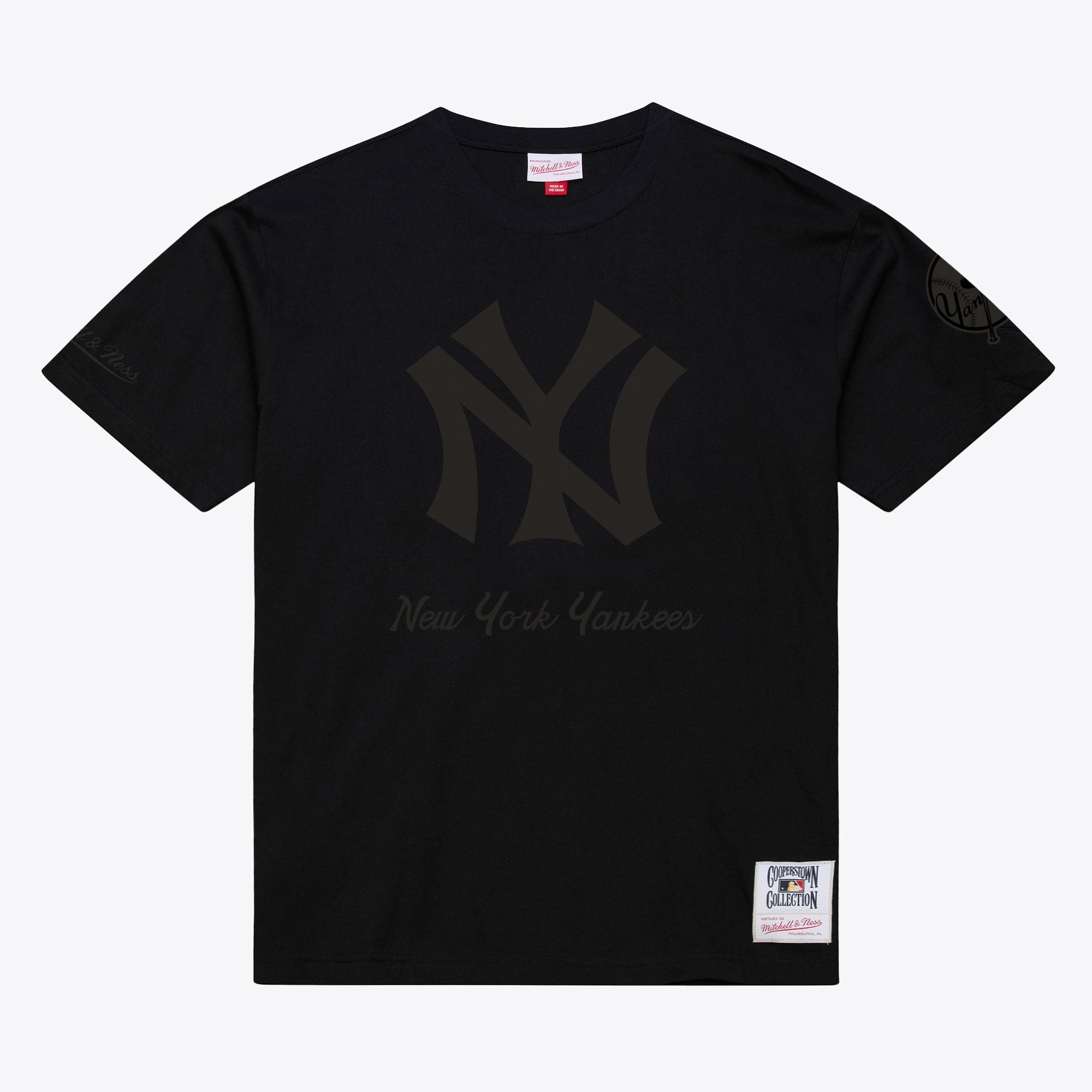 Men Mitchell & Ness Black New York Yankees Cooperstown Collection Phantom T-Shirt