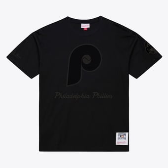 Men Mitchell & Ness Black Philadelphia Phillies Cooperstown Collection Phantom T-Shirt