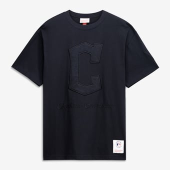 Men Mitchell & Ness Black Cleveland Guardians Cooperstown Collection Phantom T-Shirt