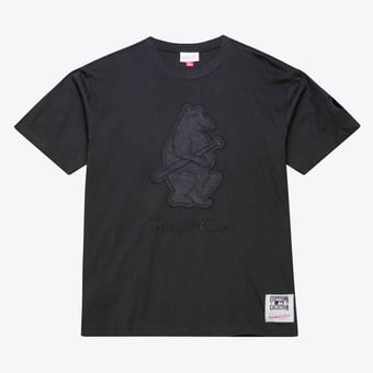 Men Mitchell & Ness Black Chicago Cubs Cooperstown Collection Phantom T-Shirt
