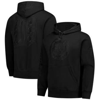 Men's Mitchell & Ness Black Detroit Tigers Phantom Fleece Hoodie