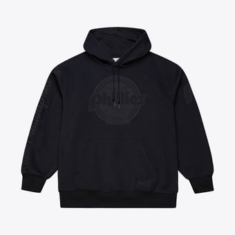Men's Mitchell & Ness Black Philadelphia Phillies Phantom Fleece Hoodie