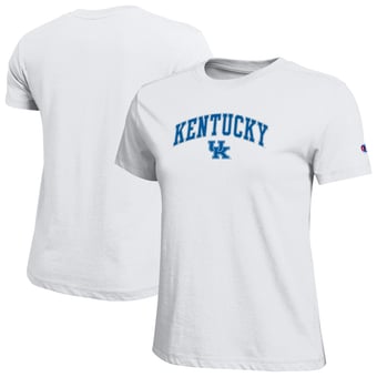 Women's Champion  White Kentucky Wildcats Arched Over Logo T-Shirt