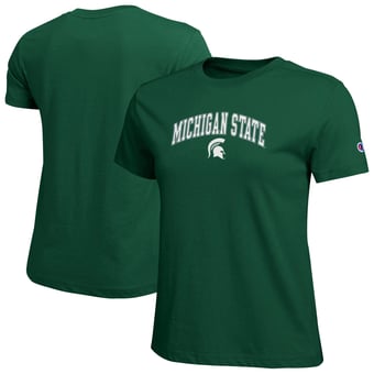 Women's Champion  Green Michigan State Spartans Arched Over Logo T-Shirt