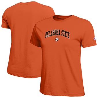 Women's Champion  Orange Oklahoma State Cowboys Arched Over Logo T-Shirt