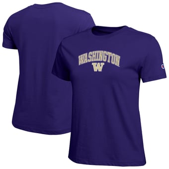 Women's Champion  Purple Washington Huskies Arched Over Logo T-Shirt