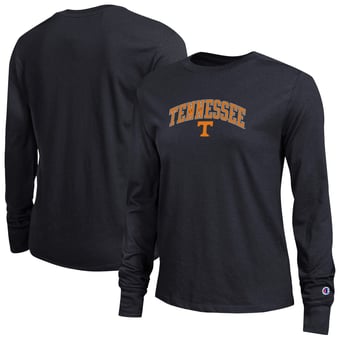 Women's Champion Black Tennessee Volunteers Arch Over Logo Long Sleeve T-Shirt