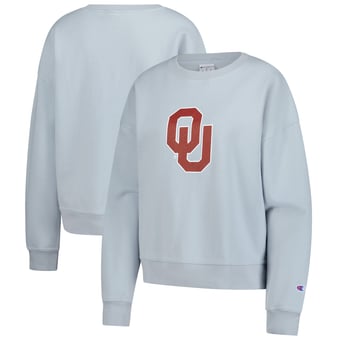 Women's Champion Gray Oklahoma Sooners Powerblend Sweatshirt