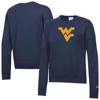 Women's Champion Navy West Virginia Mountaineers Powerblend Sweatshirt