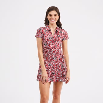 Smith & Quinn Red Georgia Bulldogs Ivy Wrap Dress