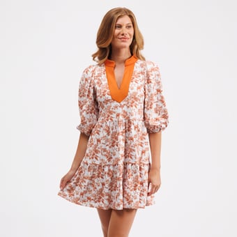 Women's Smith & Quinn Texas Orange Texas Longhorns Tory Tiered Dress