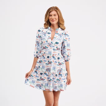  Smith & Quinn Royal Florida Gators Tory Tiered Dress