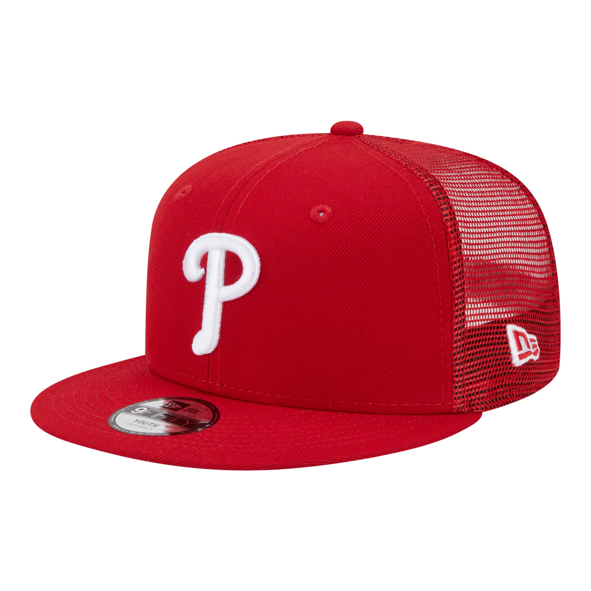 Youth New Era  Red Philadelphia Phillies 9FIFTY Trucker Snapback Hat
