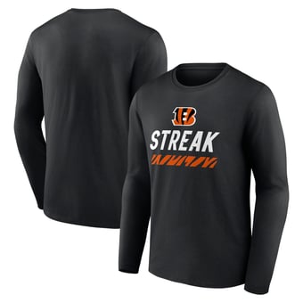 Men's Black Cincinnati Bengals Streak Long Sleeve T-Shirt