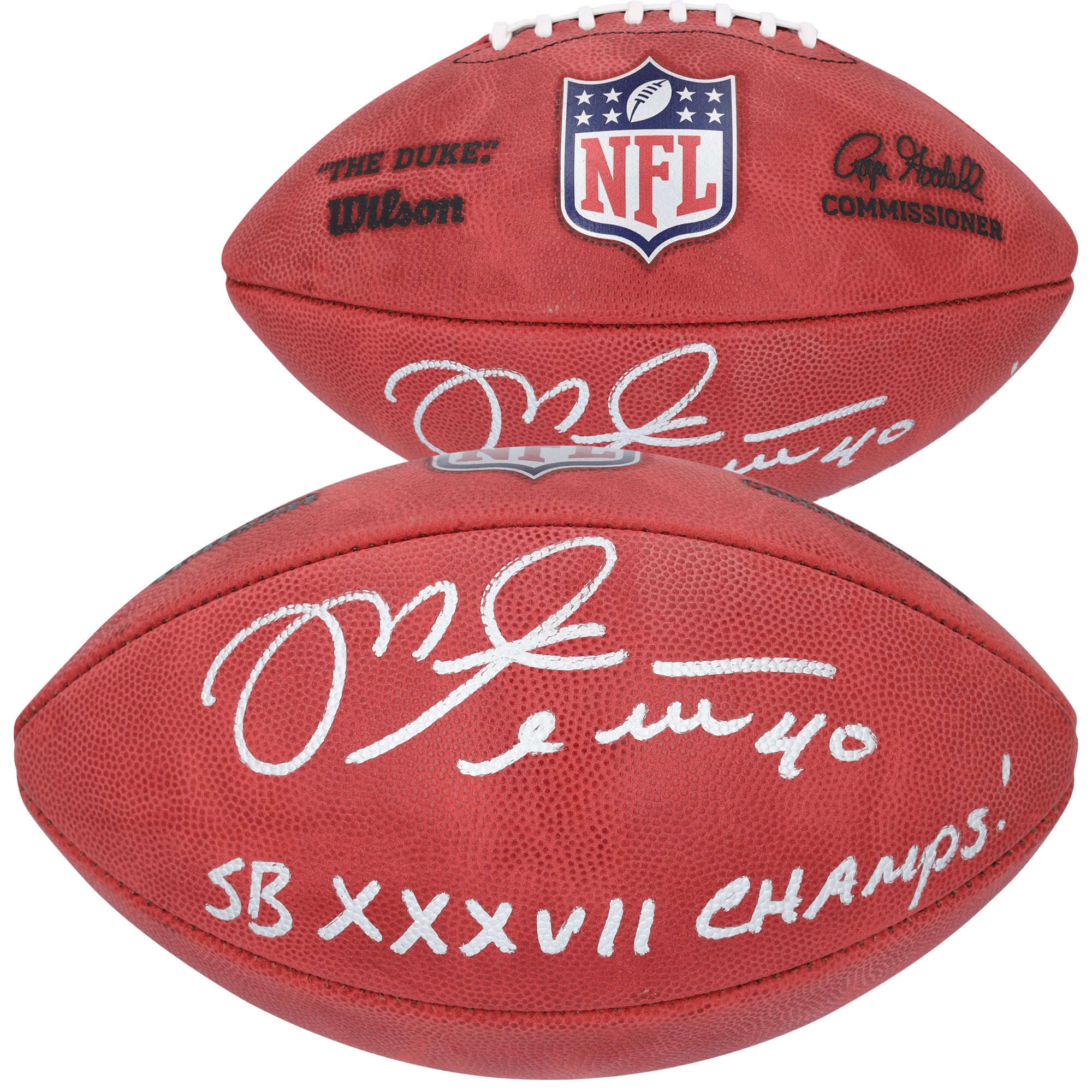 Mike Alstott Tampa Bay Buccaneers Autographed Wilson Duke Full Color Football with "SB XXXVII Champs!" Inscription