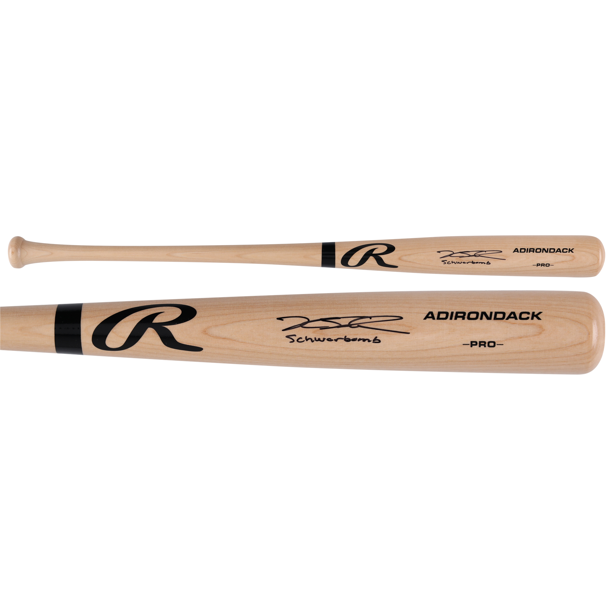 Kyle Schwarber Philadelphia Phillies Autographed Blonde Rawlings Pro Bat with "Schwarbomb" Inscription