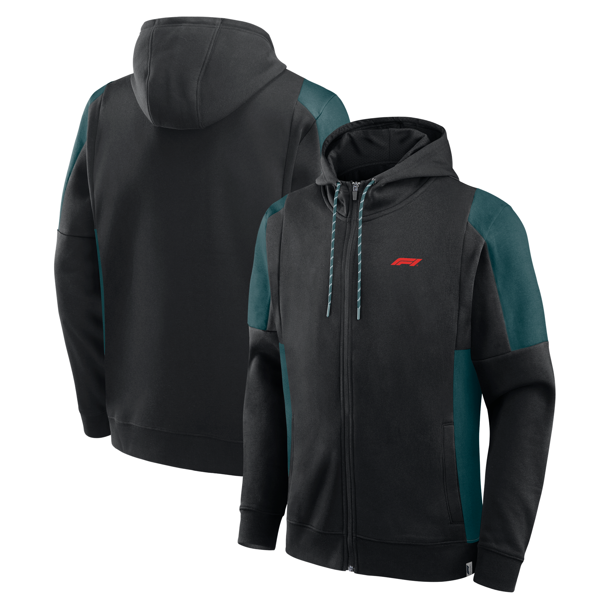 Sweat à capuche zippé en polaire Formule 1 Classics - Noir et vert