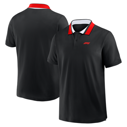 Formula 1 Classic Tipped Pique Polo - Black