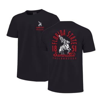 Youth Black Florida State Seminoles Comfort Colors Mascot Overlay T-Shirt