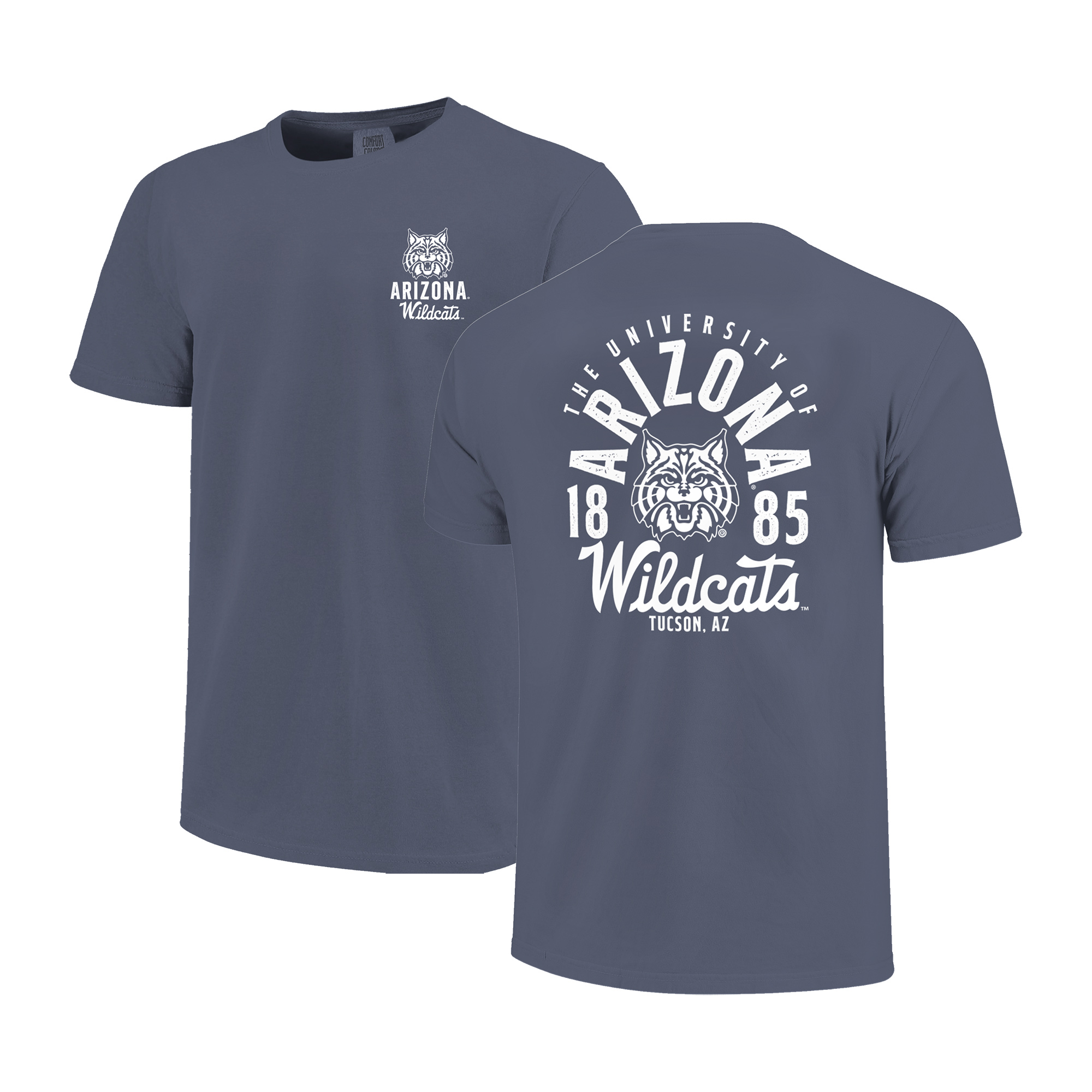 Youth Navy Arizona Wildcats Comfort Colors Mascot Overlay T-Shirt