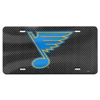 WinCraft St. Louis Blues Laser Cut Acrylic Carbon License Plate