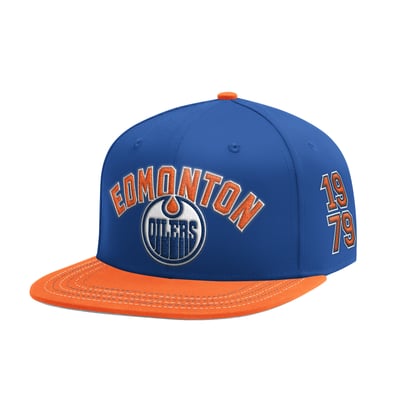 Men's Starter  Royal Edmonton Oilers Locker Room Classic Startfit Snapback Hat