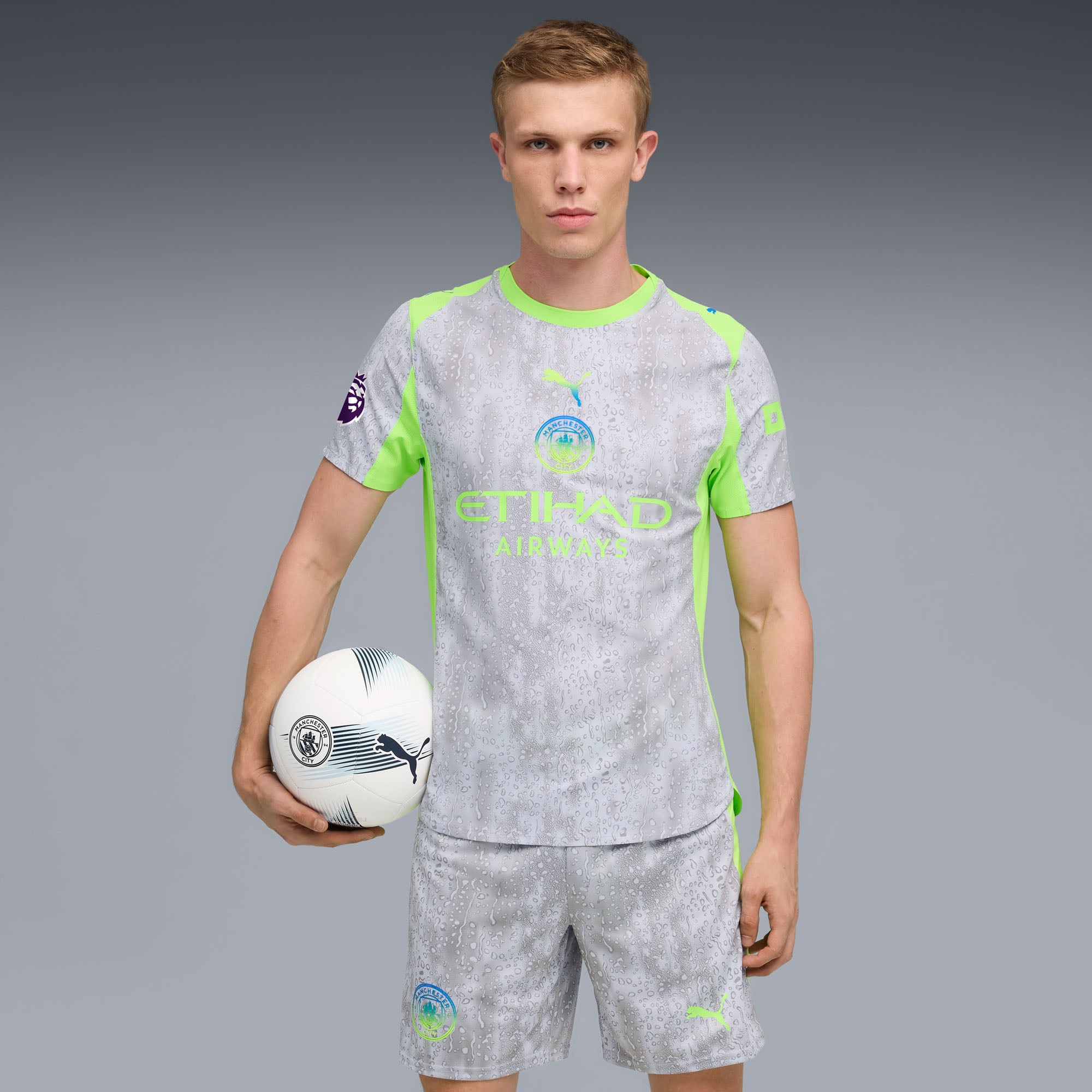 Men's Puma Green/Neon Green Manchester City 2025/26 Third Authentic Jersey
