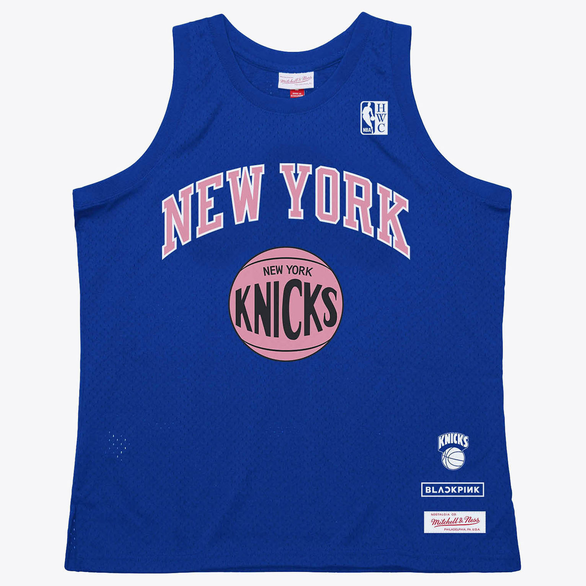 Men's Mitchell & Ness x BLACKPINK  Blue New York Knicks Hardwood Classics Swingman Jersey - Limited Edition