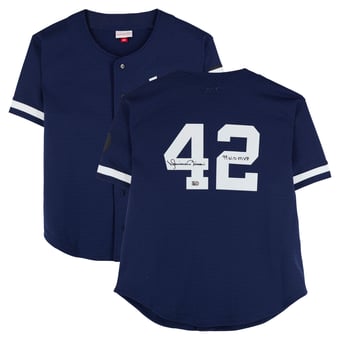"Mariano Rivera New York Yankees Autographed Navy Mitchell & Ness Authentic Jersey with ""99 WS MVP"" Inscription"