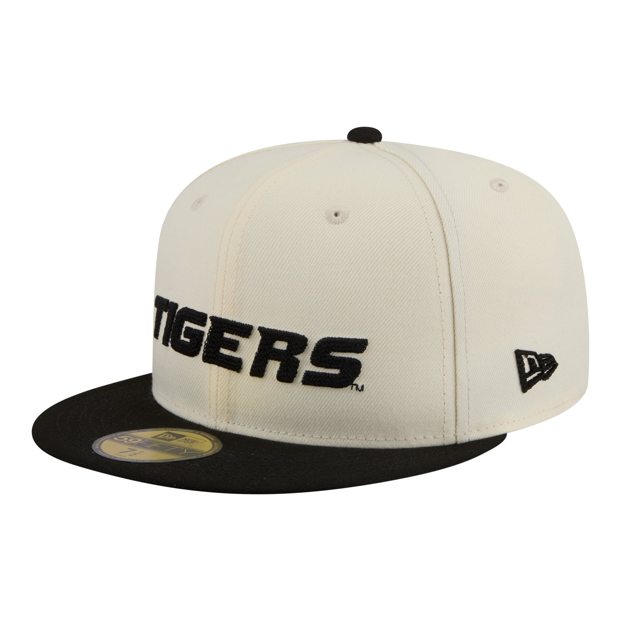 Men's New Era  Cream/Black Missouri Tigers Two-Tone Script 59FIFTY Fitted Hat