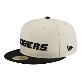Men's New Era  Cream/Black Missouri Tigers Two-Tone Script 59FIFTY Fitted Hat