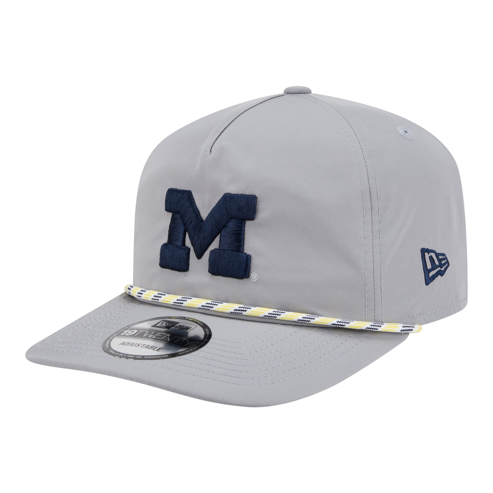 Men's New Era Gray Michigan Wolverines 19TWENTY Adjustable Hat