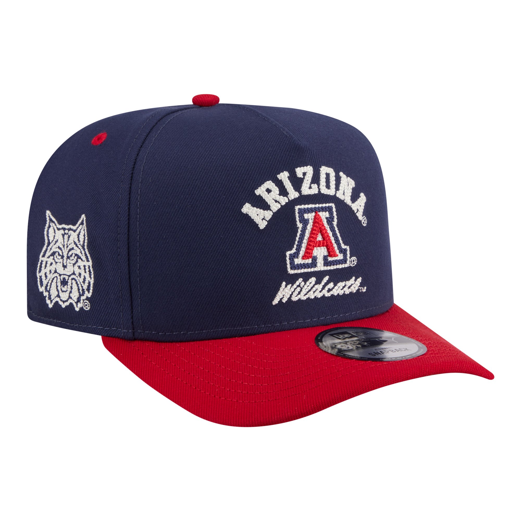 Men's New Era  Navy/Red Arizona Wildcats Two-Tone Arched 9FIFTY Snapback Hat