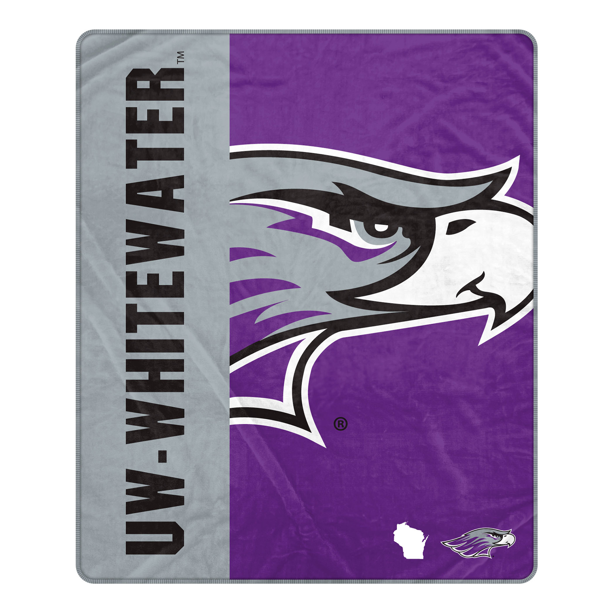 Pegasus Wisconsin-Whitewater Warhawks 50" x 60" Endzone Ultra Soft Throw Blanket