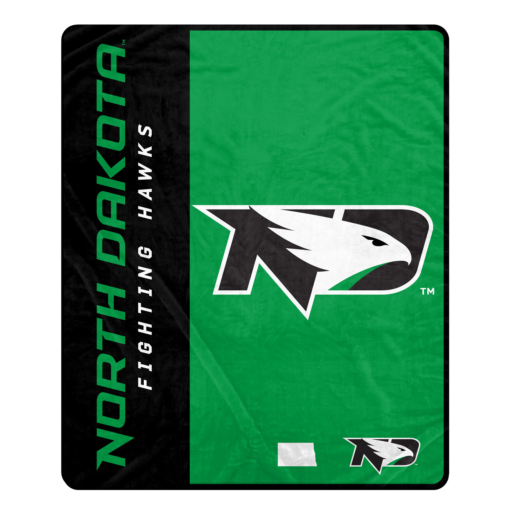 Pegasus North Dakota 50" x 60" Endzone Ultra Soft Throw Blanket