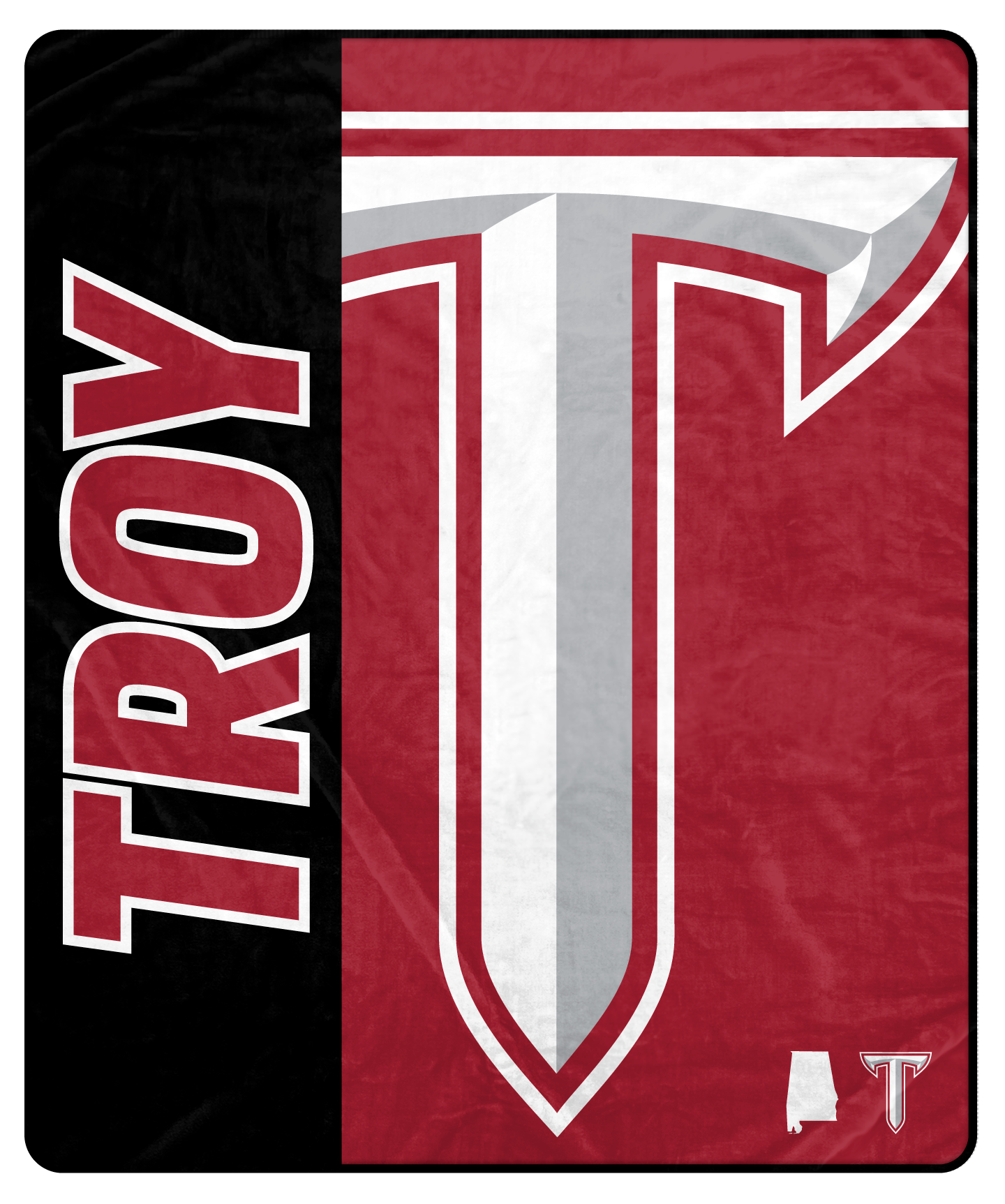 Pegasus Troy University Trojans 50" x 60" Endzone Ultra Soft Throw Blanket