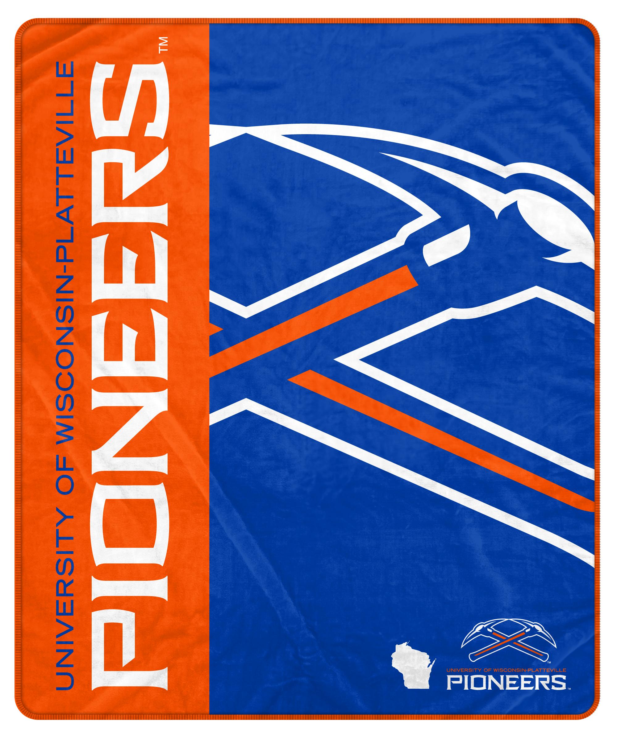 Pegasus Wisconsin-Platteville Pioneers 50" x 60" Endzone Ultra Soft Throw Blanket