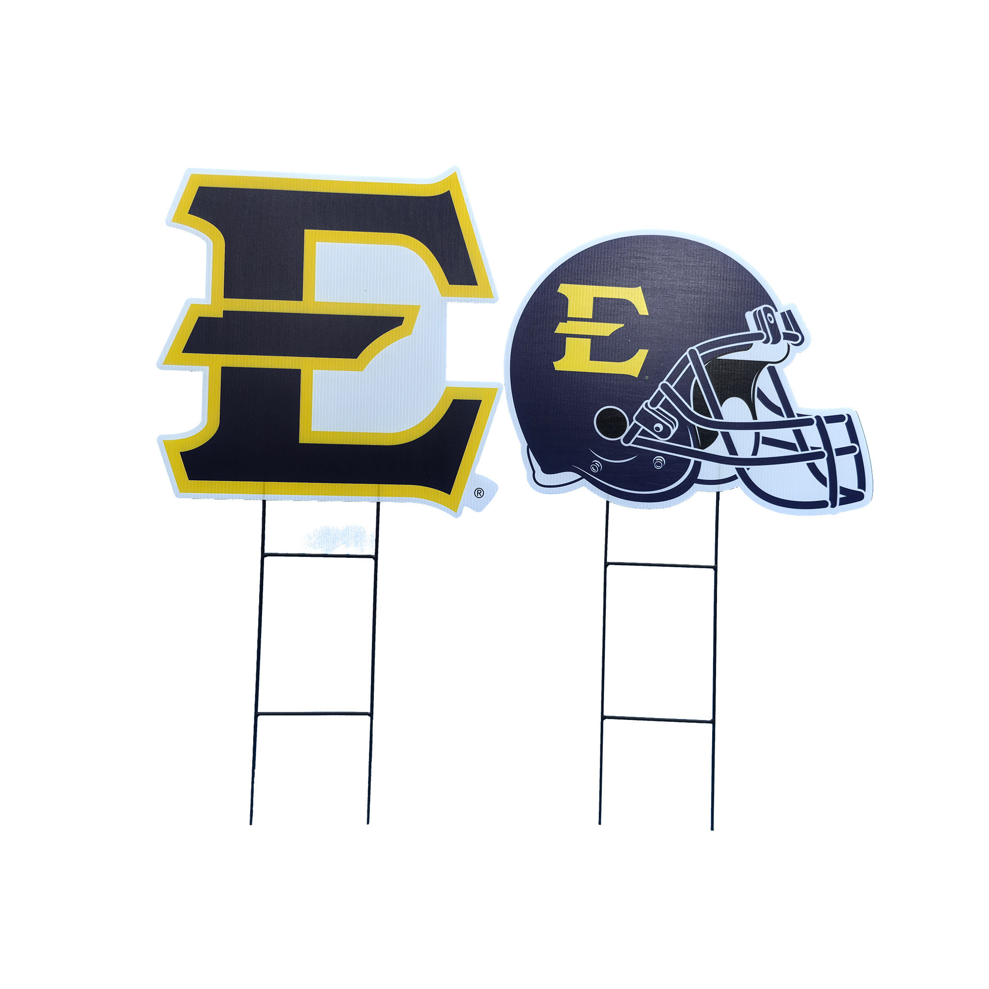 Pegasus ETSU Buccaneers Logo and Helmet Two-Piece Yard Sign Set