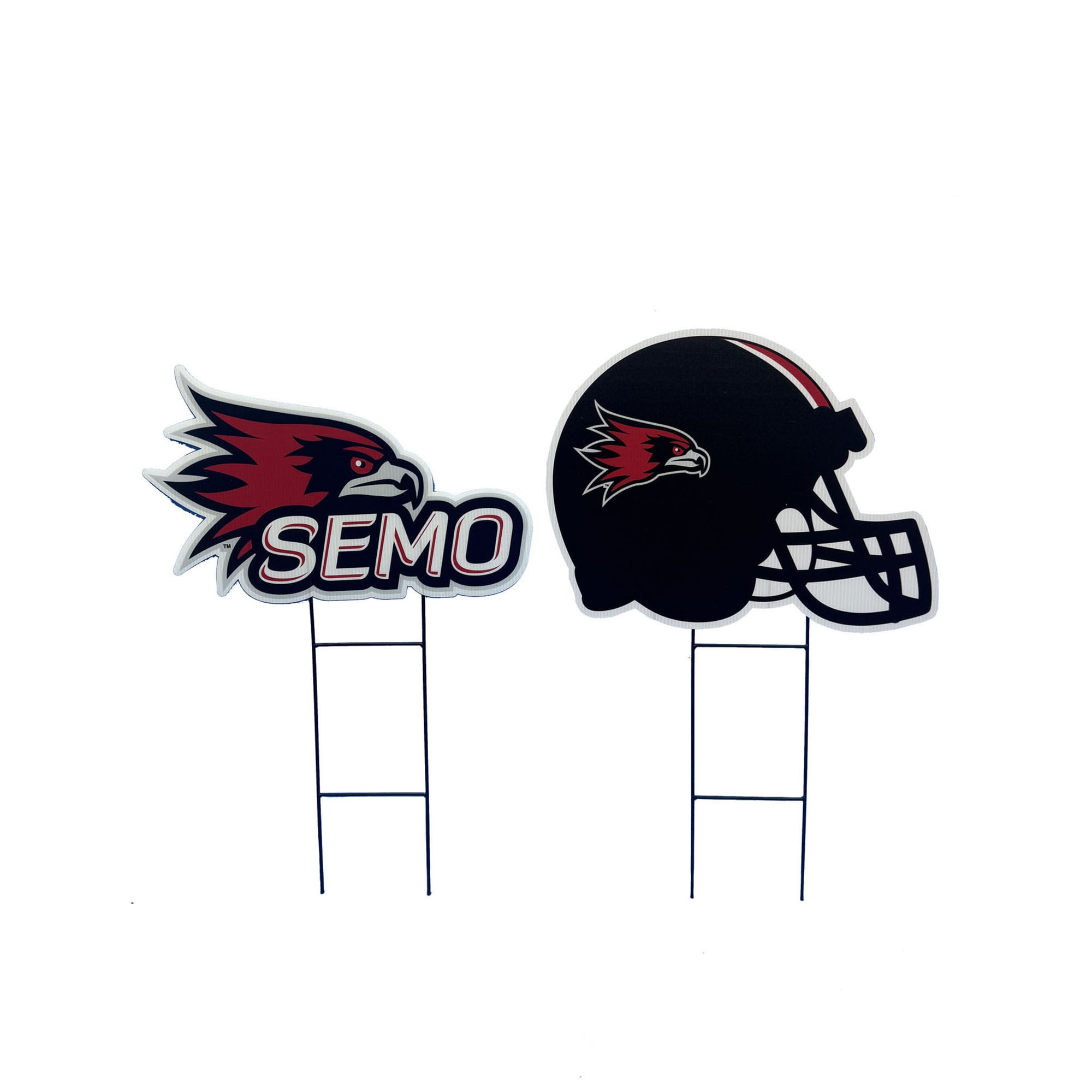 Pegasus SEMO Redhawks Logo and Helmet Two-Piece Yard Sign Set
