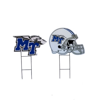 Pegasus MTSU Blue Raiders Logo and Helmet Two-Piece Yard Sign Set