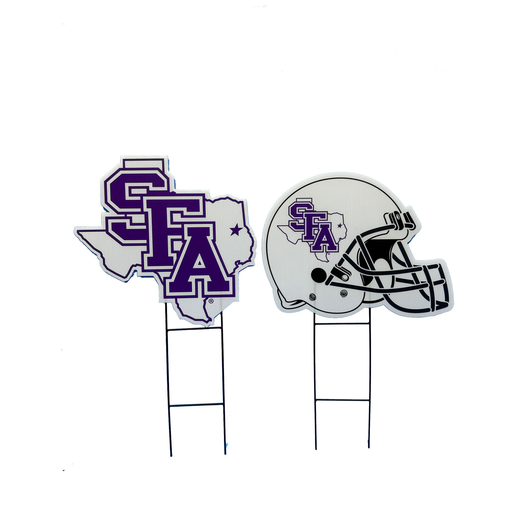 Pegasus Stephen F Austin Lumberjacks Logo and Helmet Two-Piece Yard Sign Set