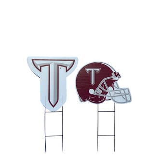 Pegasus Troy University Trojans Logo and Helmet Two-Piece Yard Sign Set