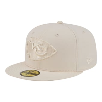 Men's New Era  Cream Kansas City Chiefs Color Pack 59FIFTY Fitted Hat